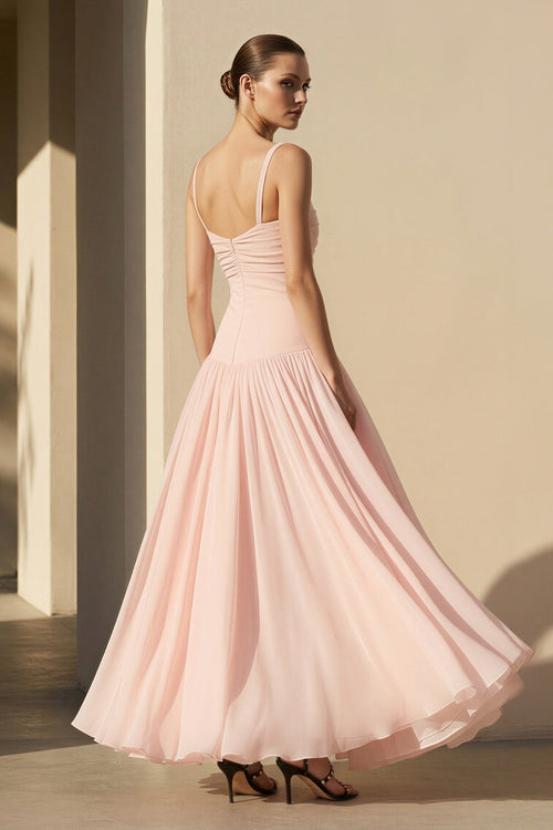 Cutout Spaghetti Straps Maxi Dress in Blush Pink