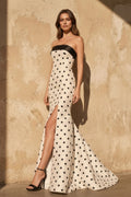 Mermaid Polka Dot Prom Dress in Ivory